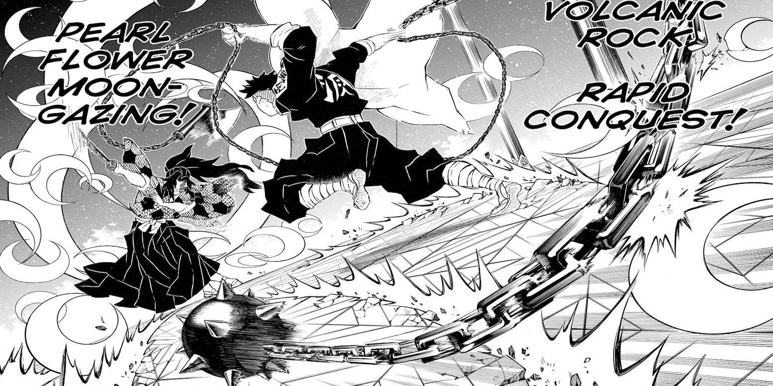 Gyomei utilise le souffle de pierre dans le manga Demon Slayer