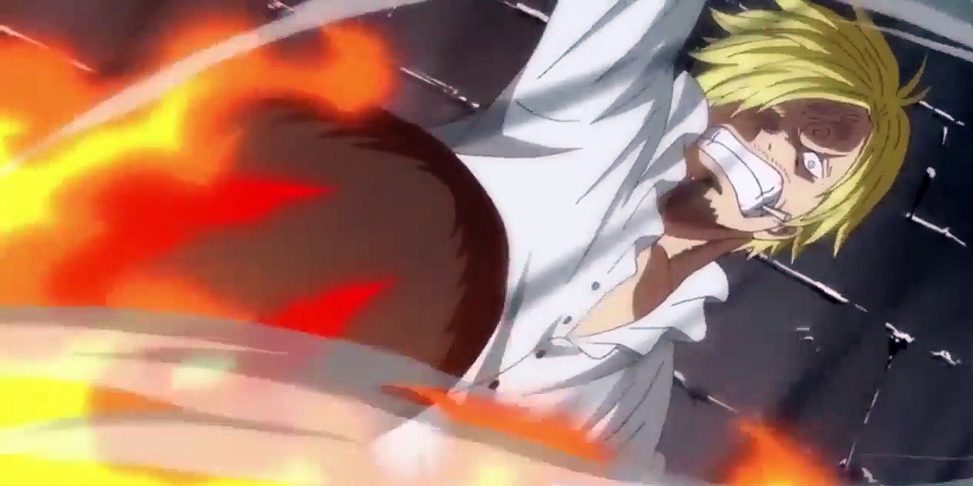 sanji kicking flame