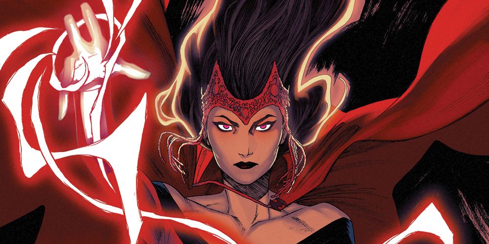 Scarlet Witch using her magic.