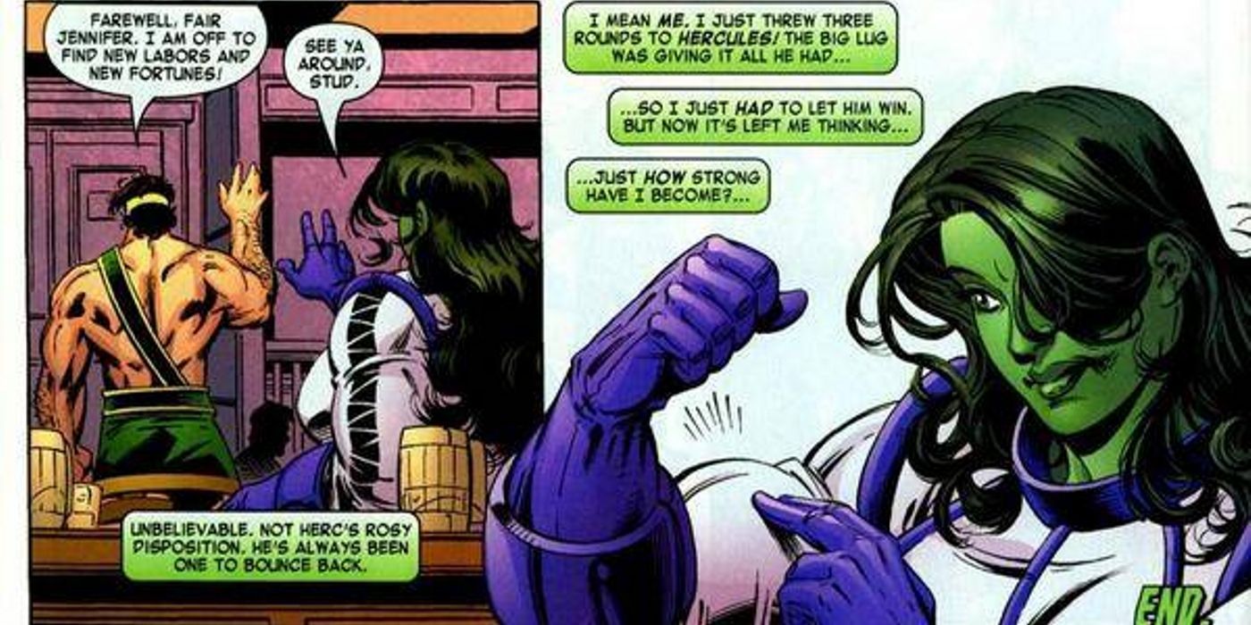 She-Hulk vs Hercules in Marvel Comics