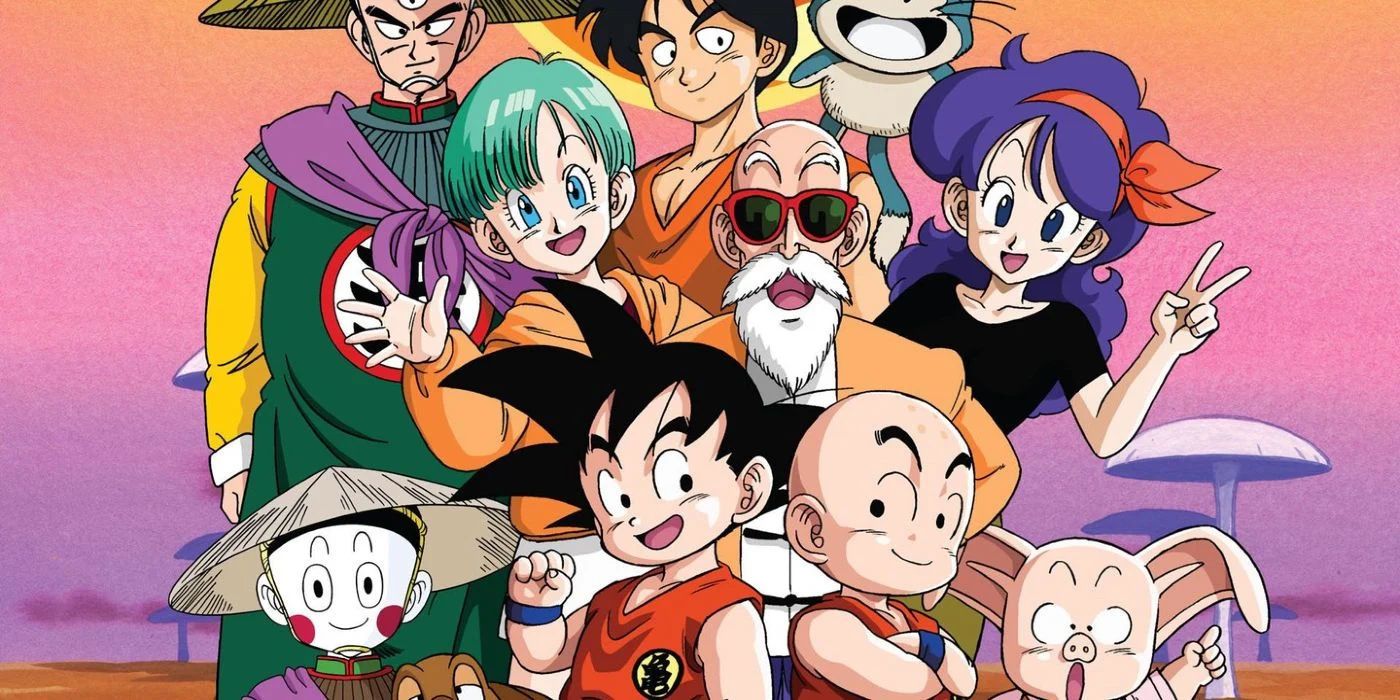 Goku and the gang in the original Dragon Ball