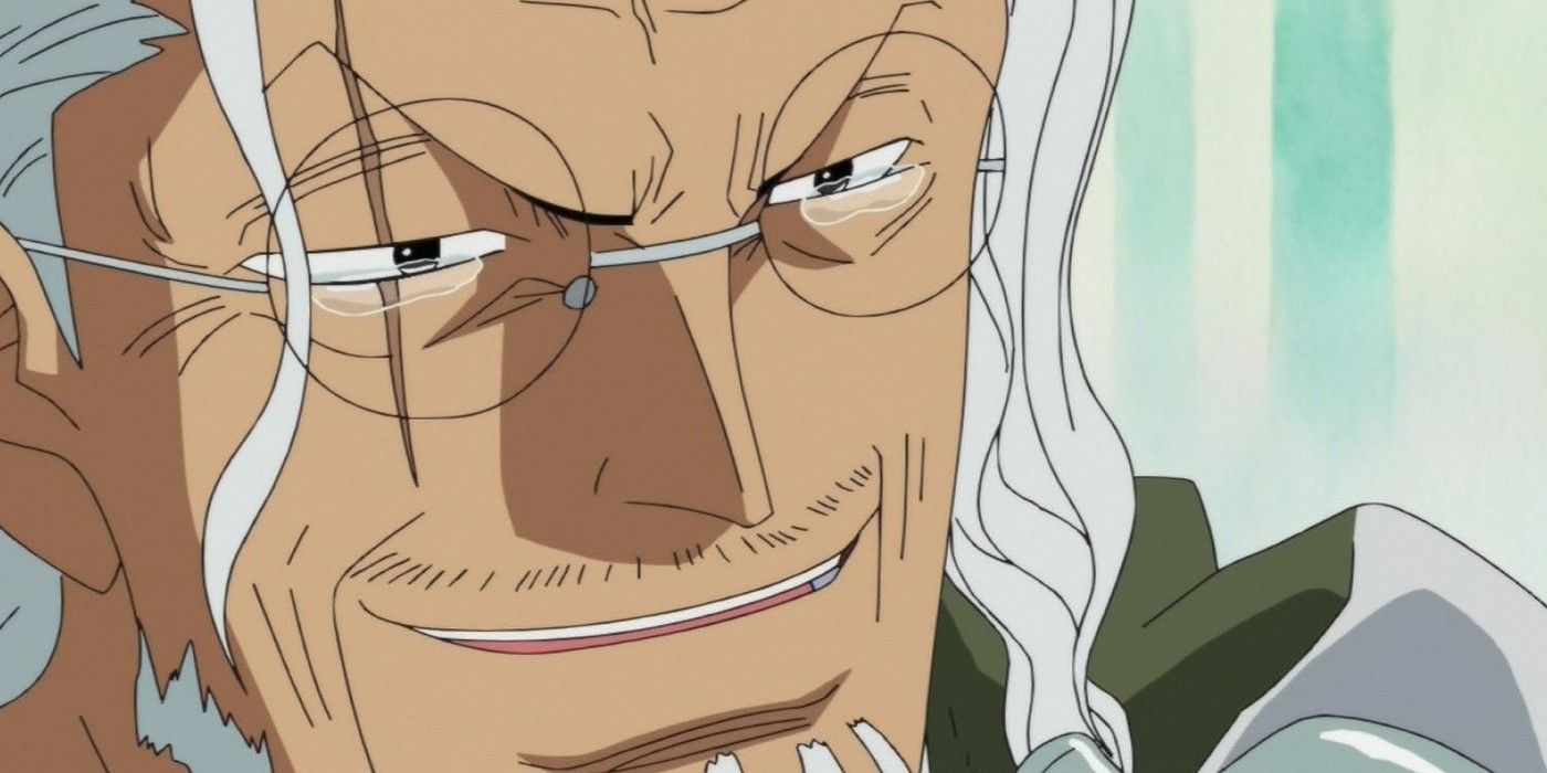 Silvers Rayleigh smiling in One Piece.