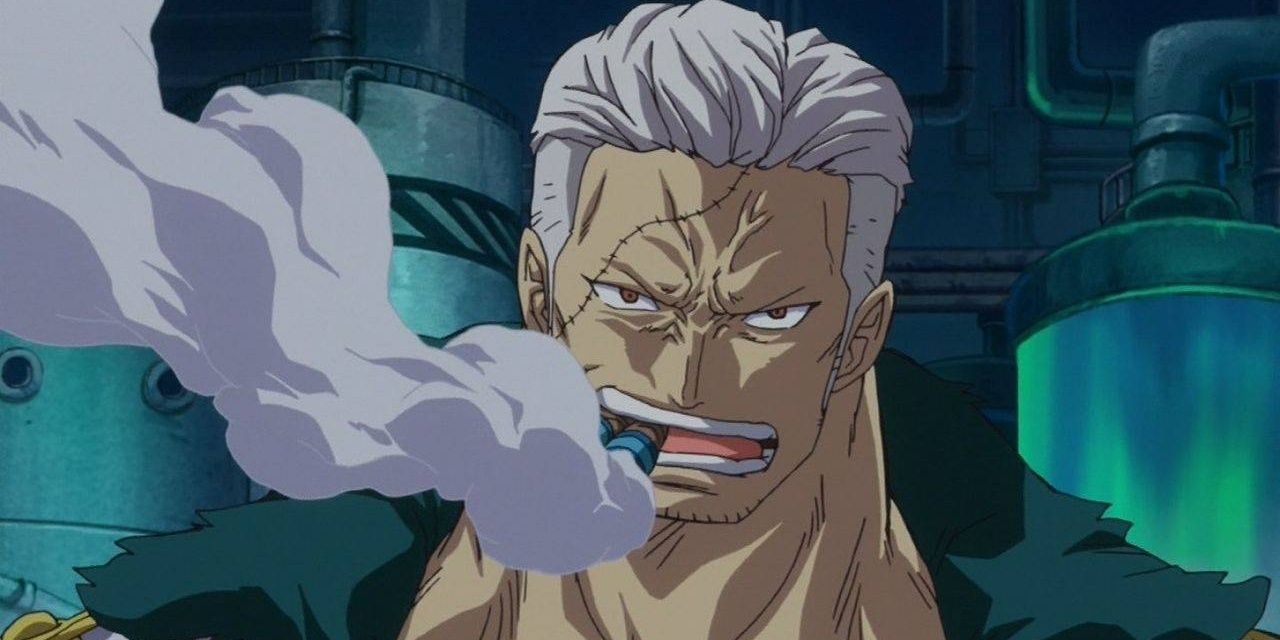 Marine Vice Admiral Smoker during One Piece's Punk Hazard arc