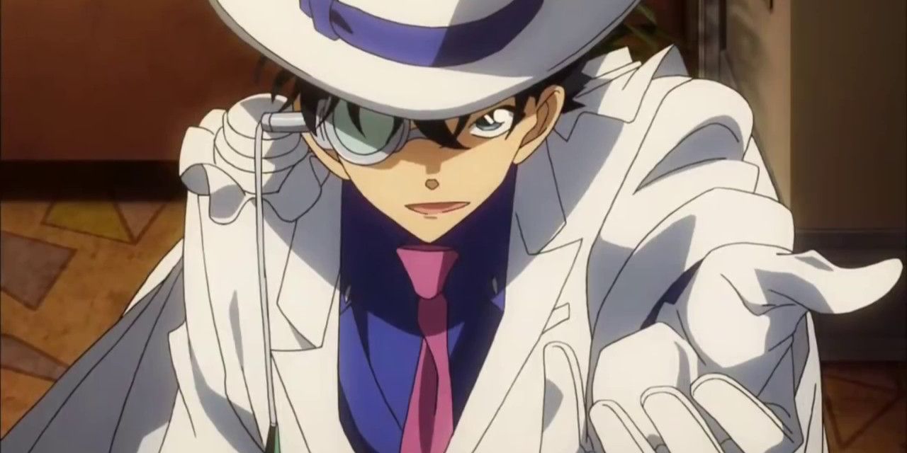 Kaito holding out his gloved hand in the anime Magic Kaito