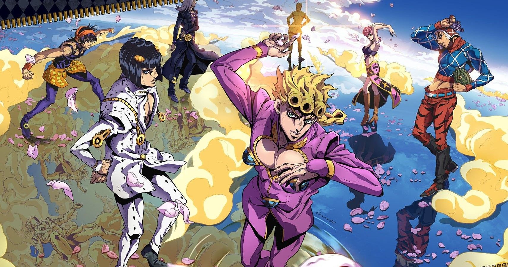 Jojo's Bizarre Adventure Giorno and Bucciarati Character Pose Magnet