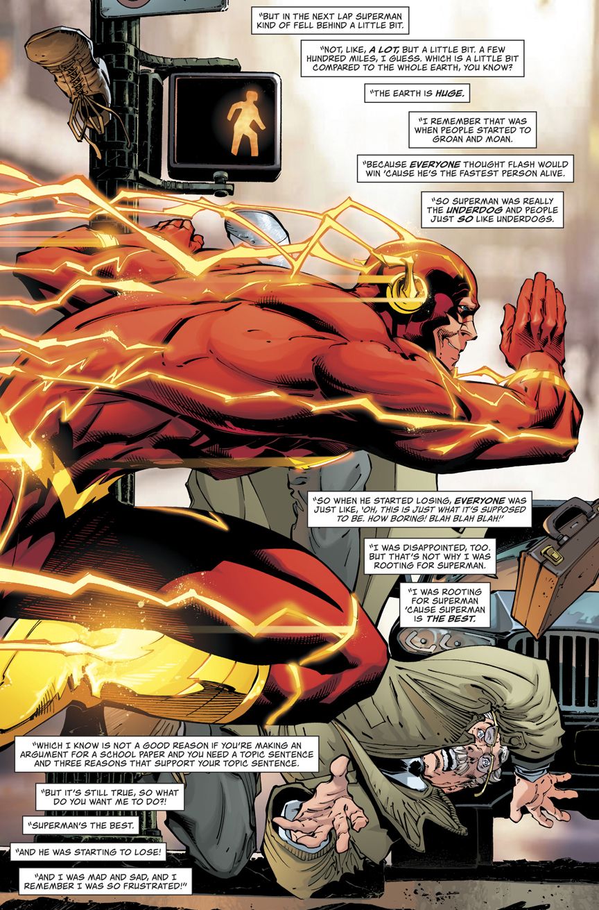 The Flash Runs Over Bystander