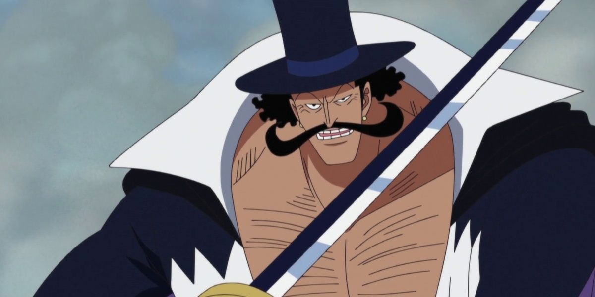 Vista, Fifth Commander of the Whitebeard Pirates, preparing for combat during One Piece's Battle of Marineford