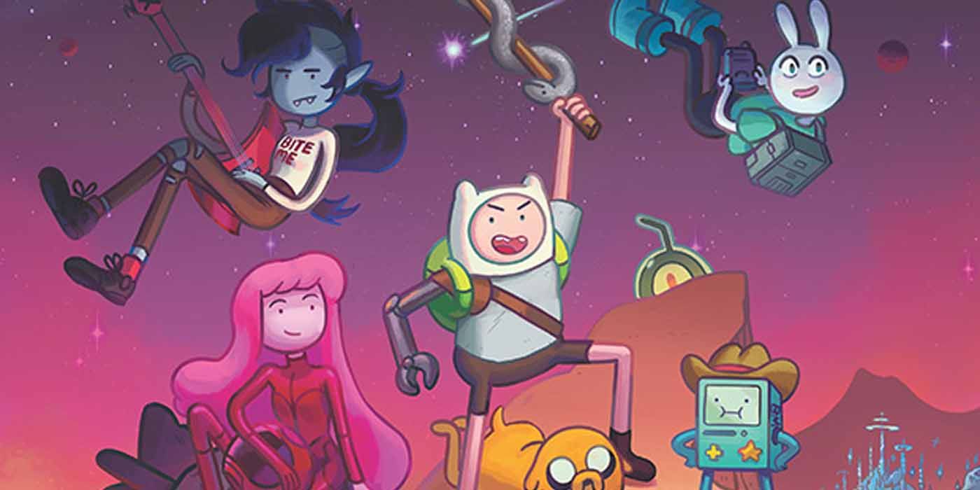 Adventure Time: Distant Lands' characters floating in the sky