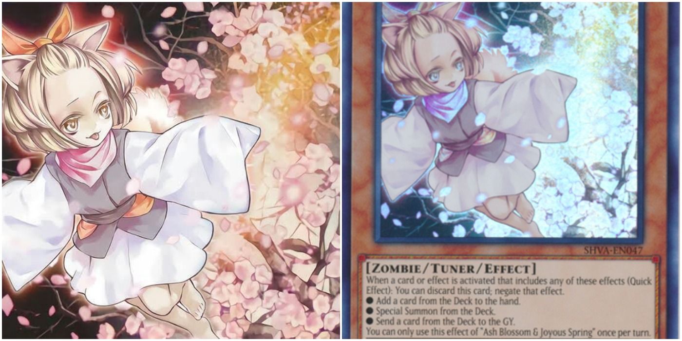 ash blossom and joyous spring card art and text