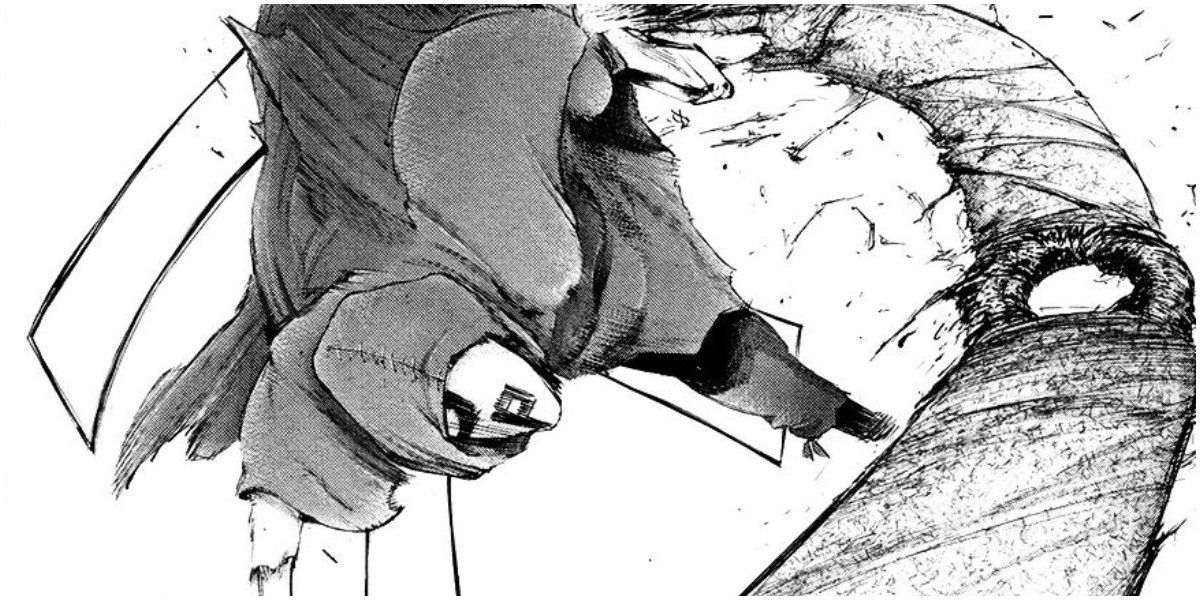 Bin Brothers attacking with their kagune in Tokyo Ghoul manga.