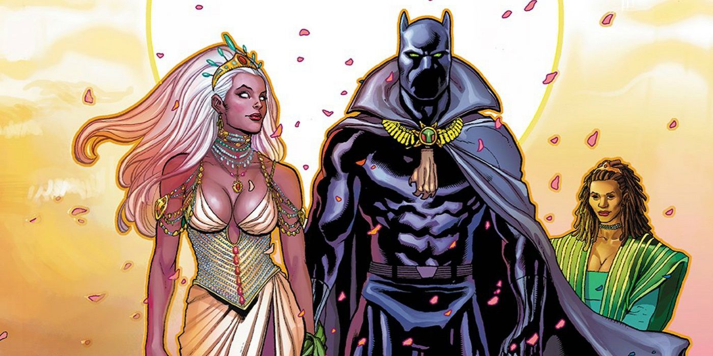 Storm and Black Panther marry each other in Wakanda in Marvel Comics