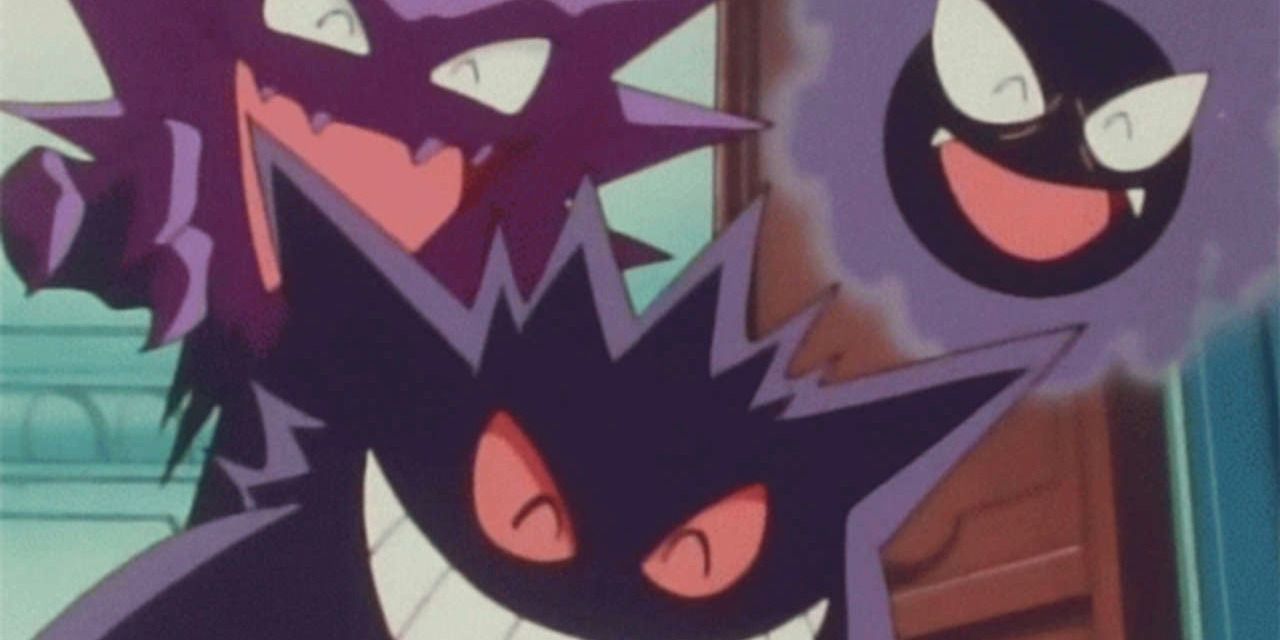 Pokemon: Ghastly, Haunter, &amp; Gengar smiling