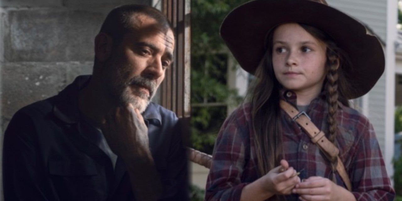 Negan and Judith from The Walking Dead
