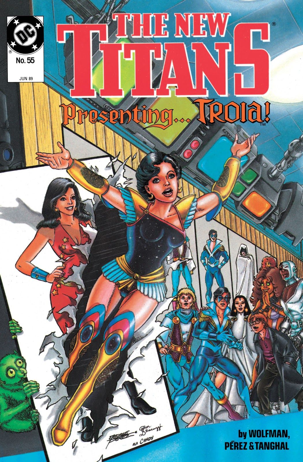 The cover of The New Titans #55