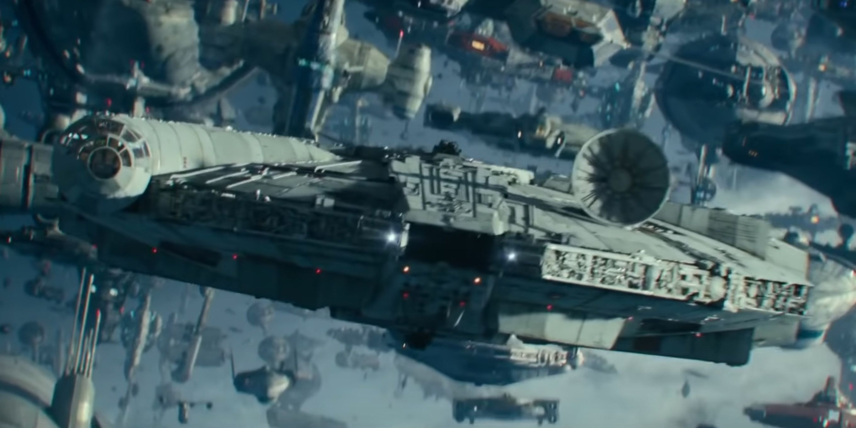 the millennium falcon in the rise of skywalker