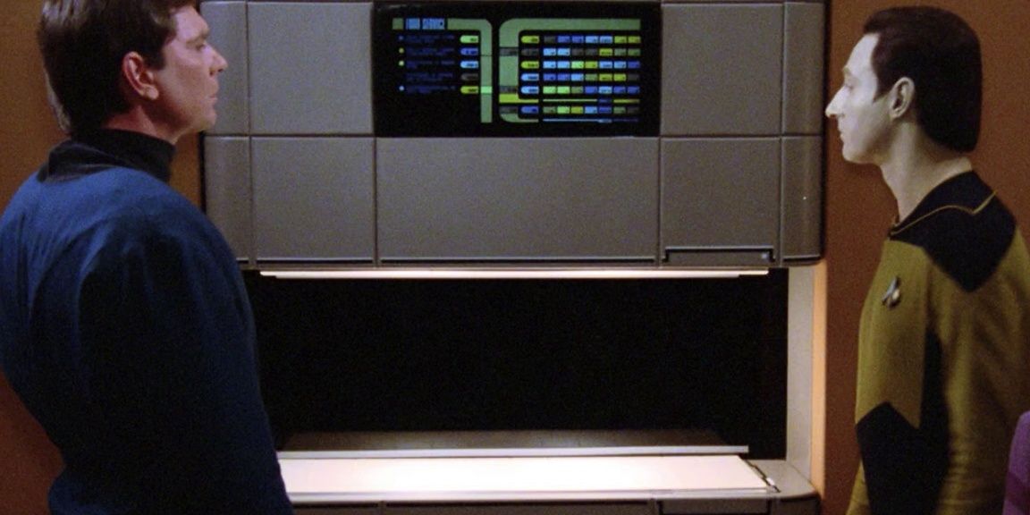 Data using a replicator on Star Trek: The Next Generation