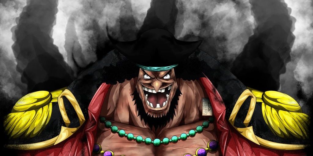 One Piece's Blackbeard looking menacing