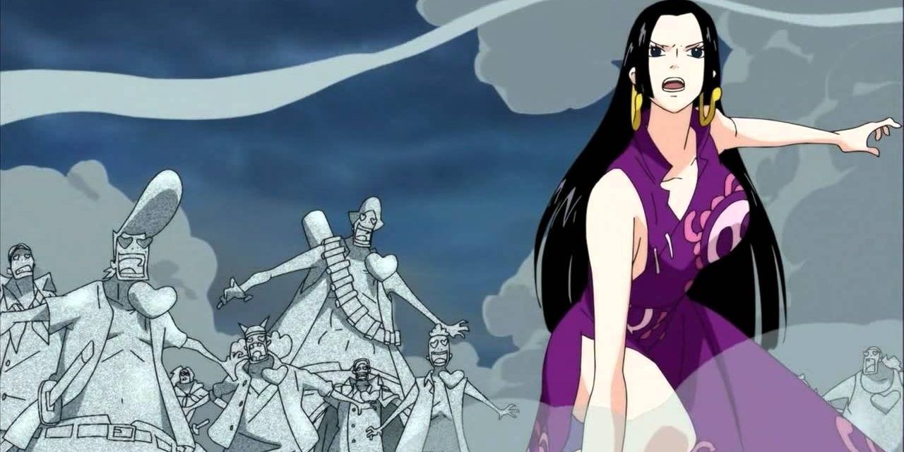 Boa Hancock using her Devil Fruit Power in One Piece.