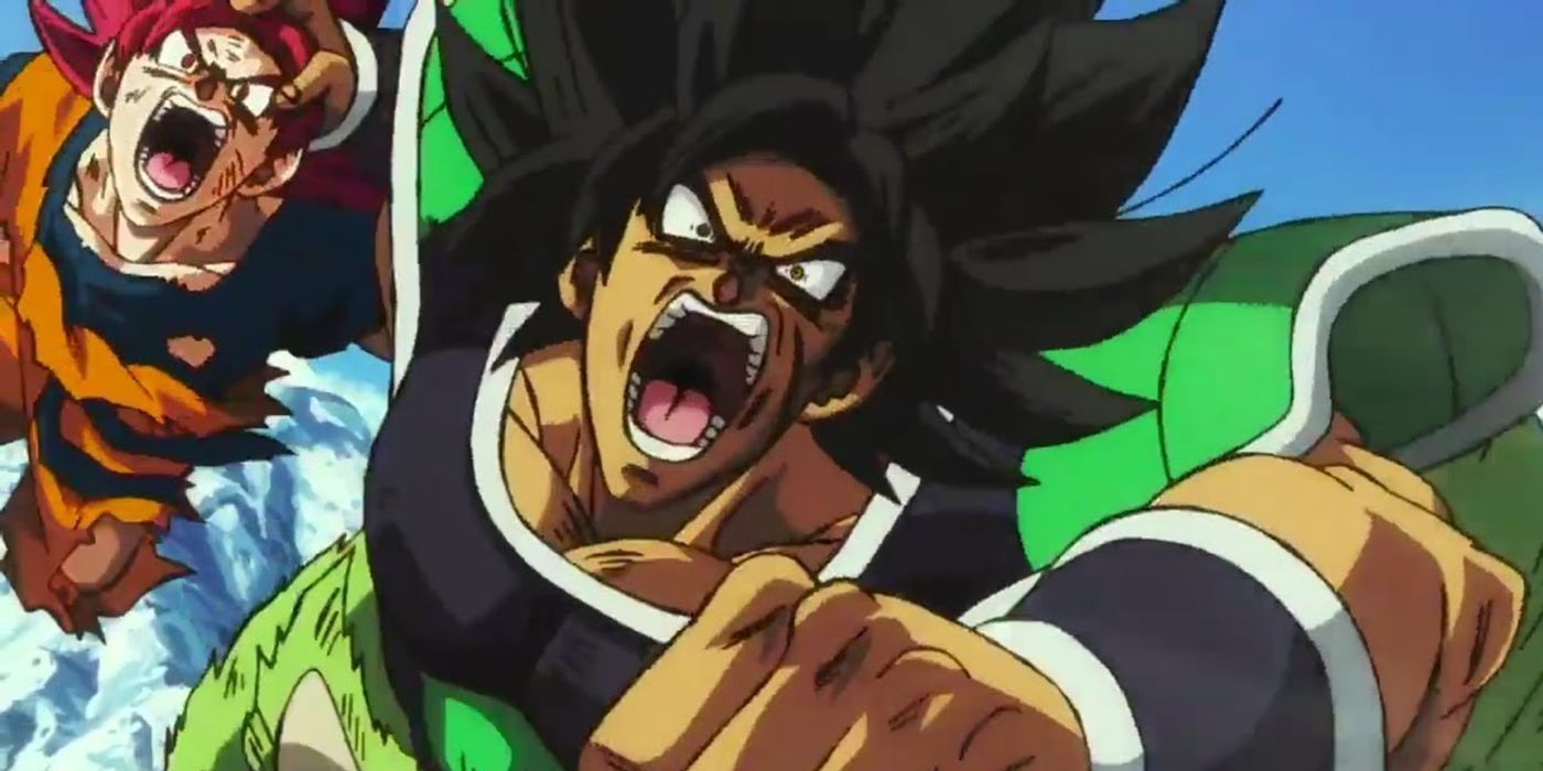 Broly smashes Super Saiyan God Goku around in Dragon Ball Super: Broly