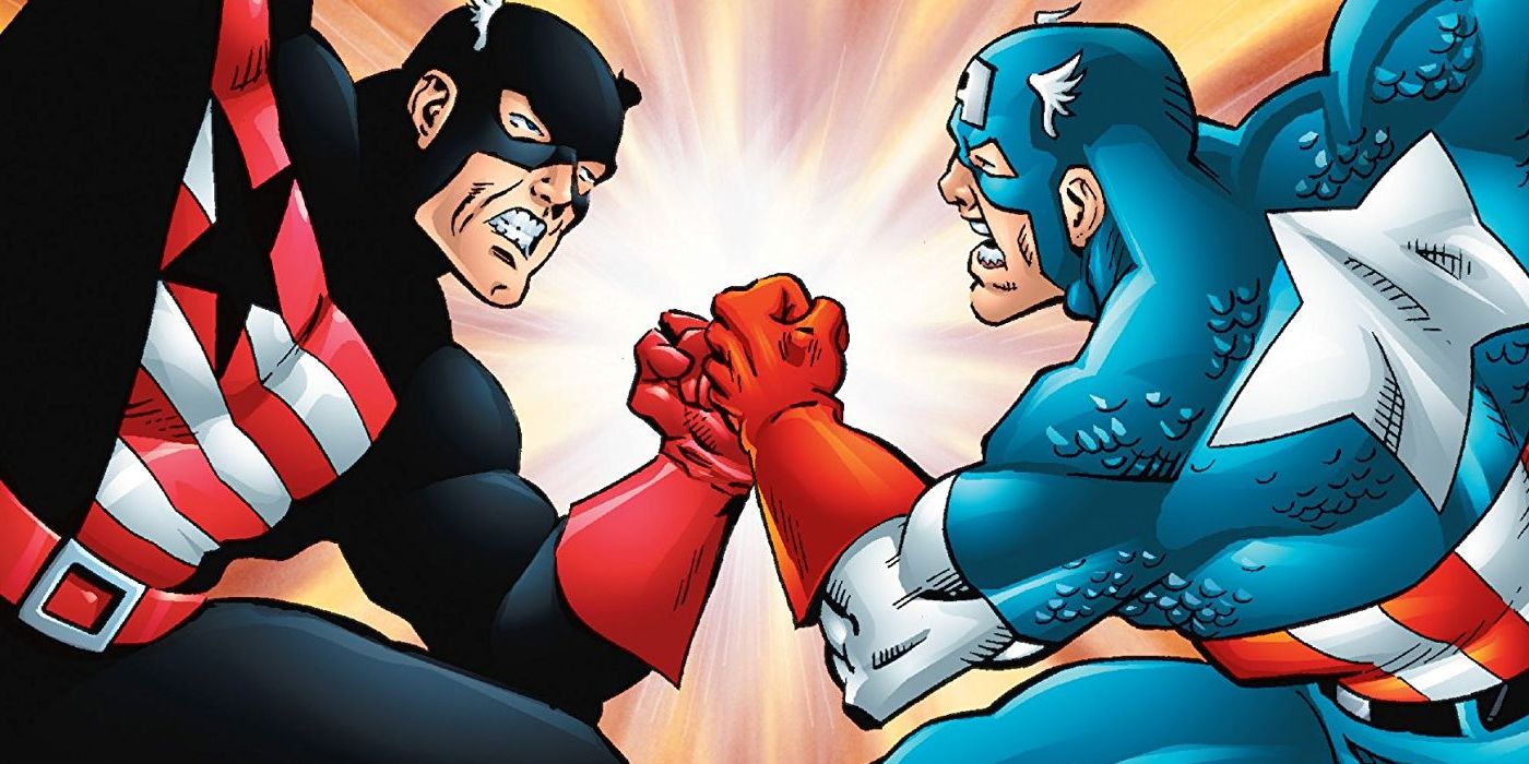Captain America and US Agent rush to fight each other in Marvel Comics