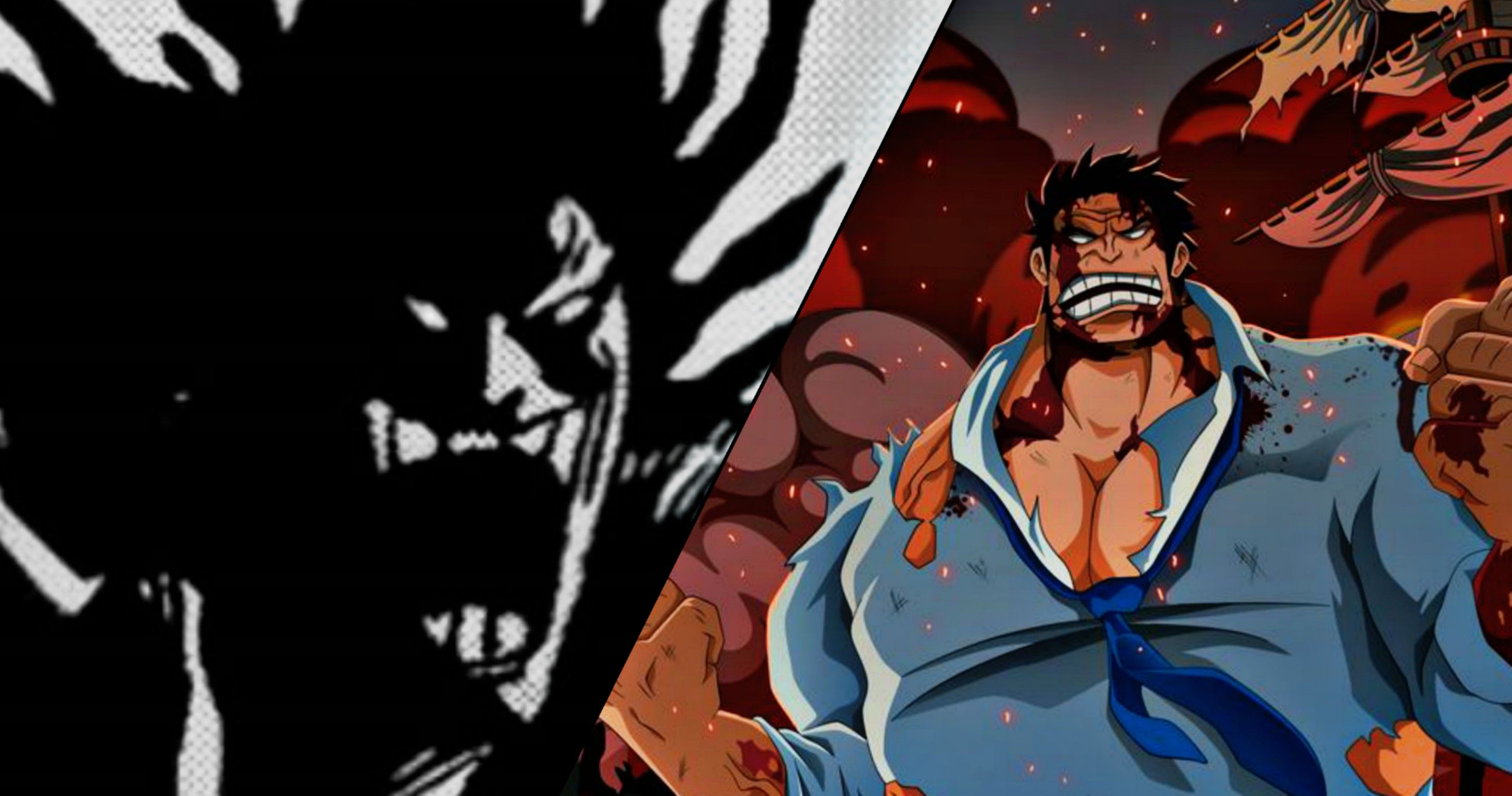 Luffy Gear 5 vs Xebec : Rock D. Xebec kneel under Luffy Haki Power