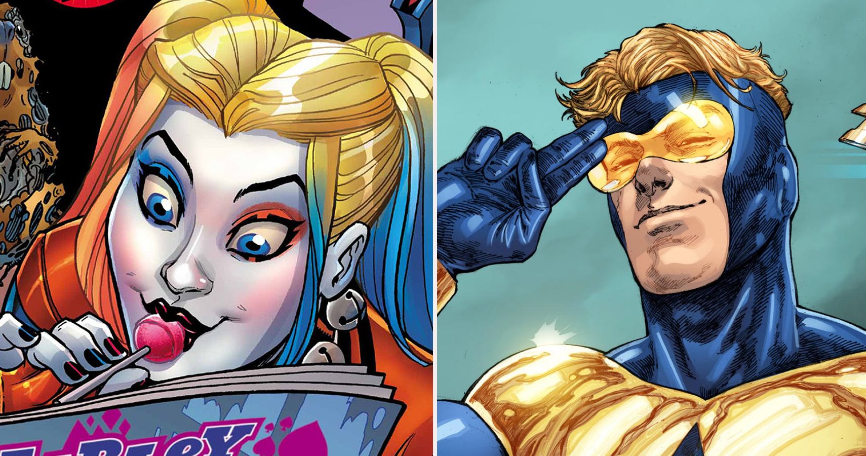 DC Comics Harley Quinn and Booster Gold Featured