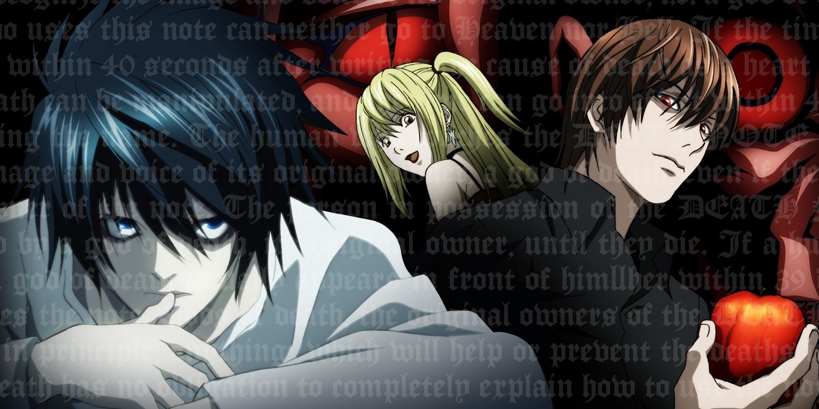 L, Light, and Misa from Death Note