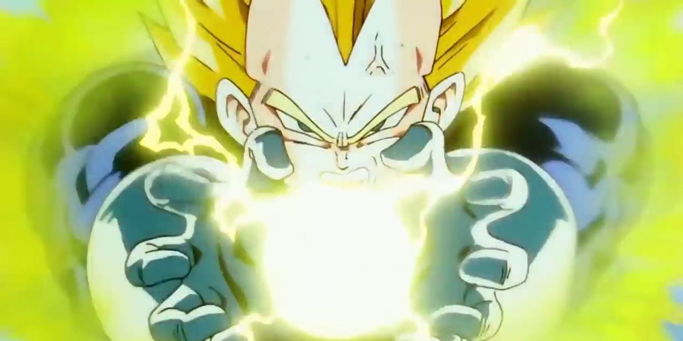 Vegeta powers up his Final Flash in Dragon Ball Z