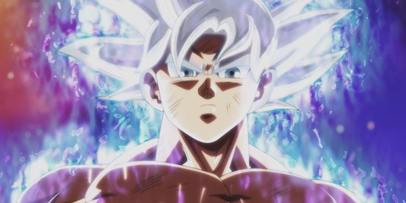 Goku after achieving completed Ultra Instinct in Dragon Ball Super