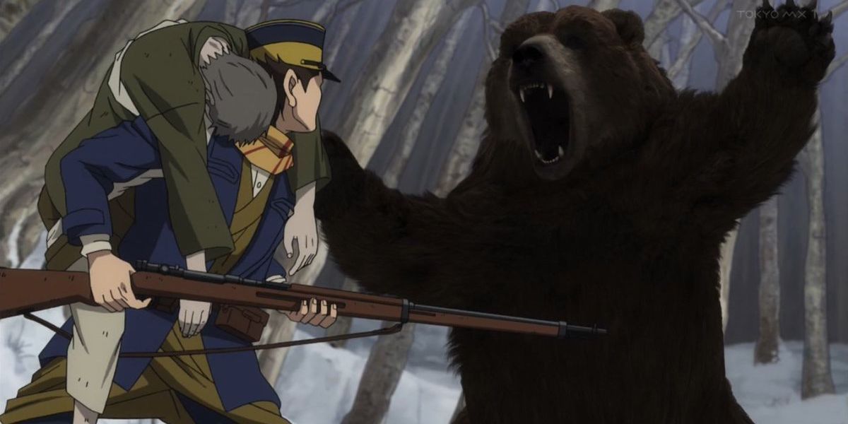 Golden Kamuy anime bear hunting