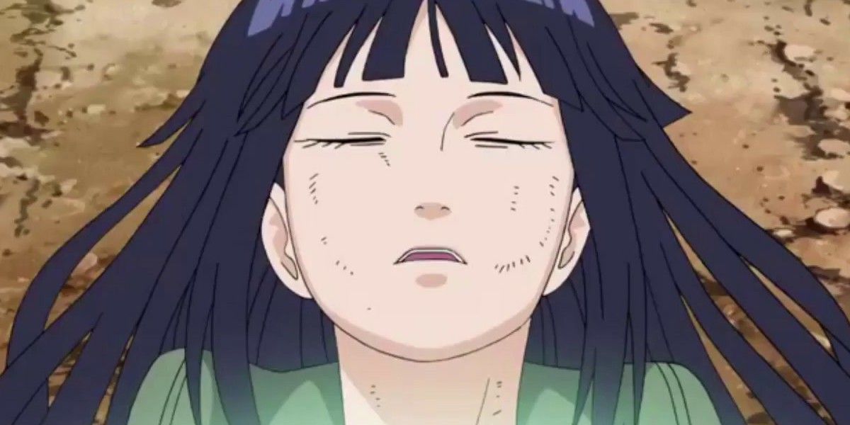 Hinata is knocked out by Pain.