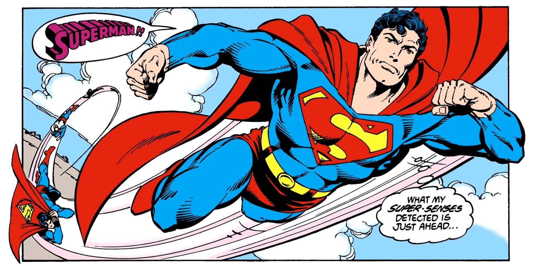 John Byrne Superman flying