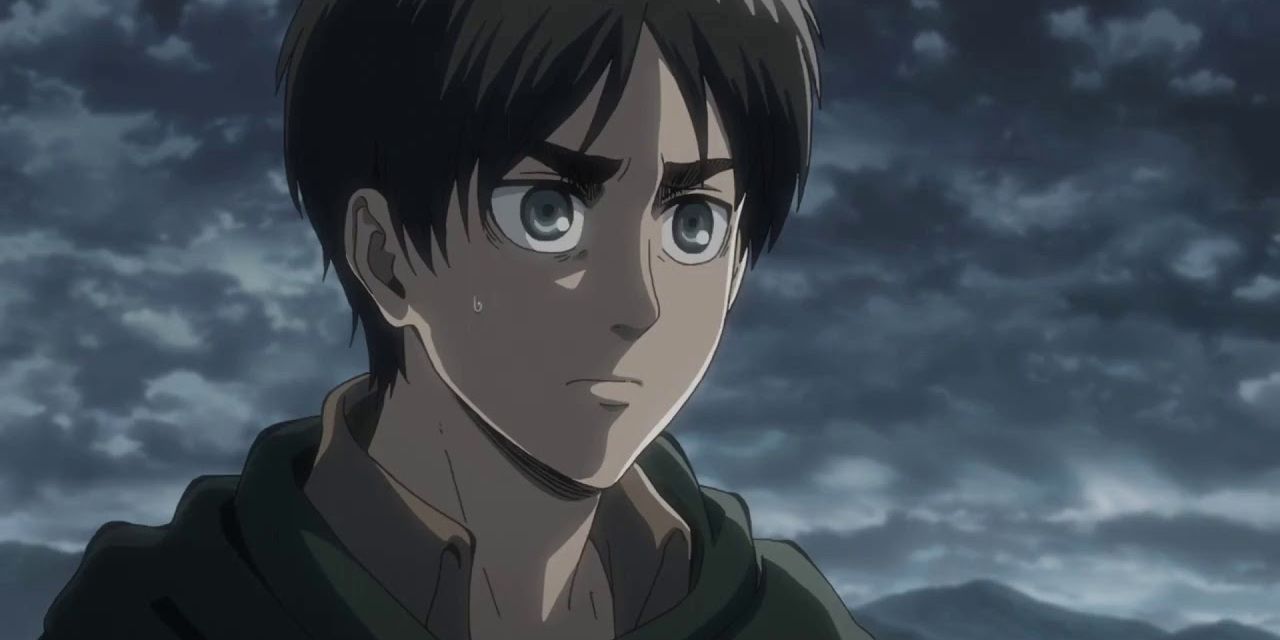 Eren from Attack On Titan looking concerned