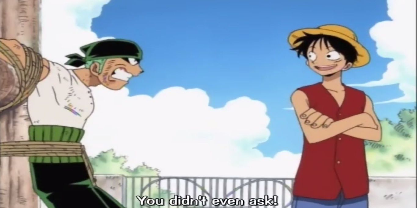 zoro and luffy at shells town