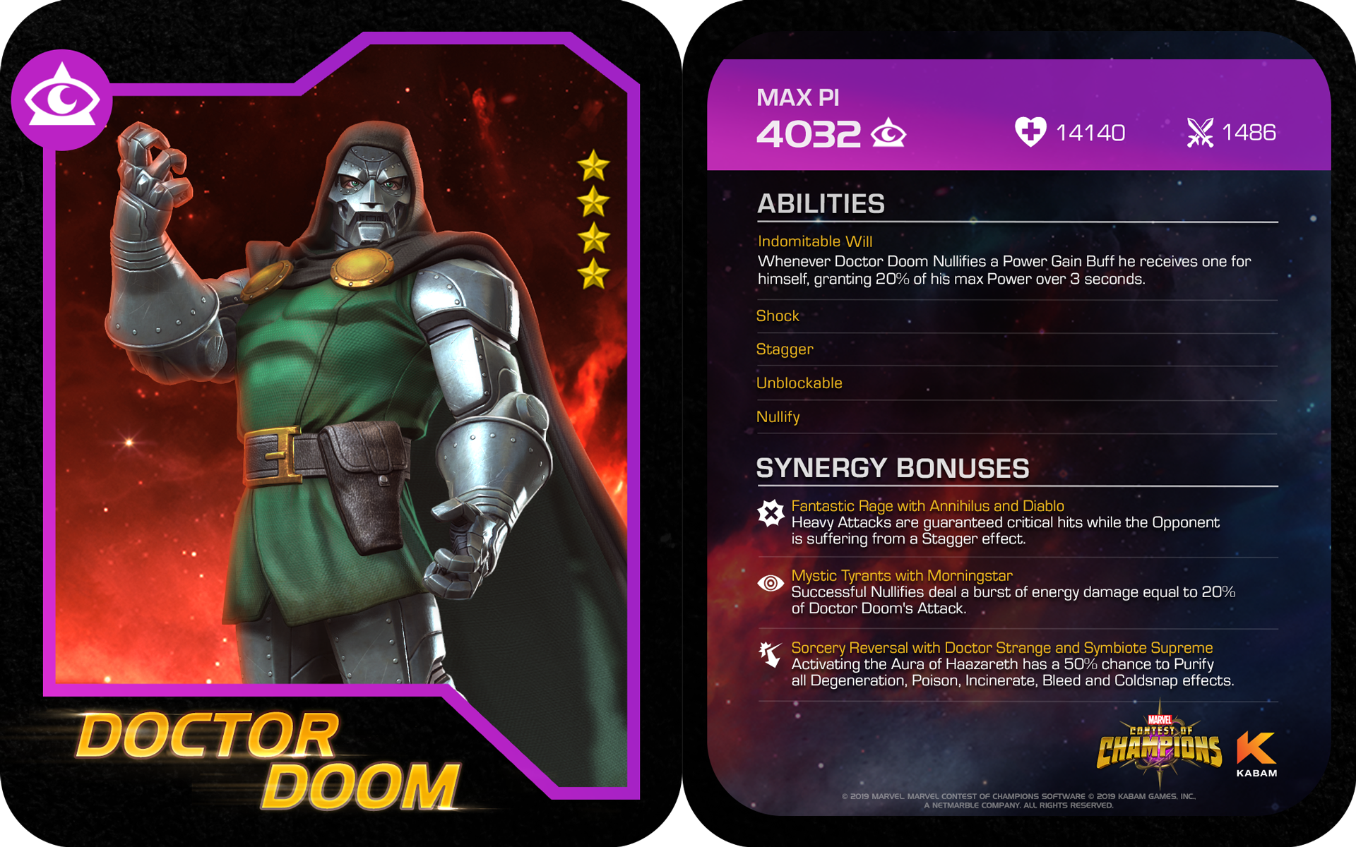 Doctor Doom Battles Fantastic Four in Marvel Contest of Champions