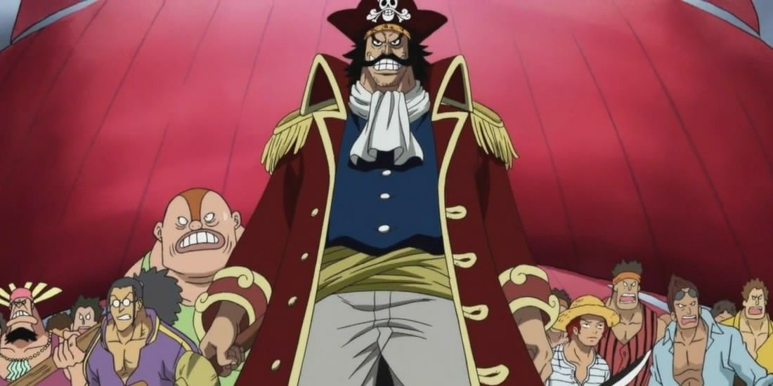 Seagull and the Roger Pirates in One Piece staring at viewer.