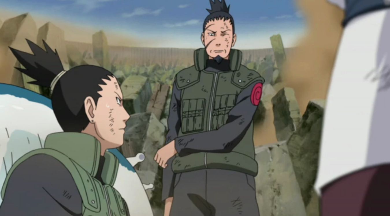 Shikaku And Shikamaru Nara Following Battle In Naruto Shippuden