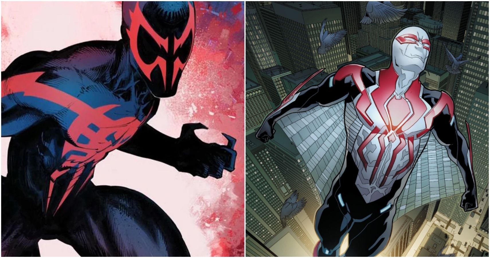 Is Miguel O'Hara's Spider-Man costume black or blue in Spider-Man 2099? -  Quora