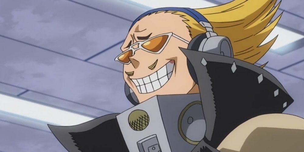 present mic is grinning in MHA