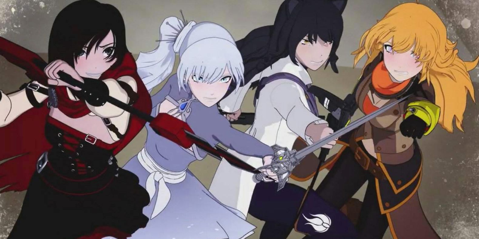 Team RWBY featuring Ruby Rose, Weiss Schnee, Blake Belladonna and Yang Xiao Long