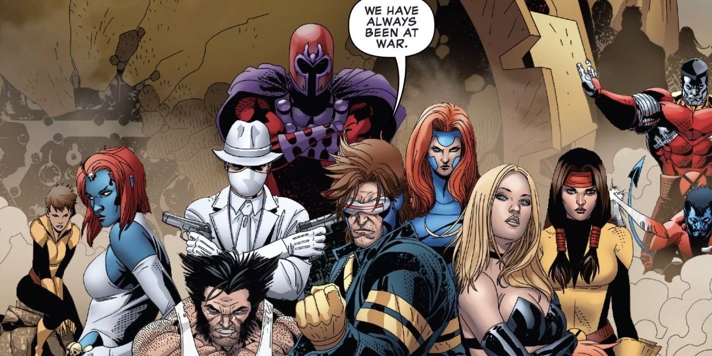 Cyclops with the X-Men team and Magneto