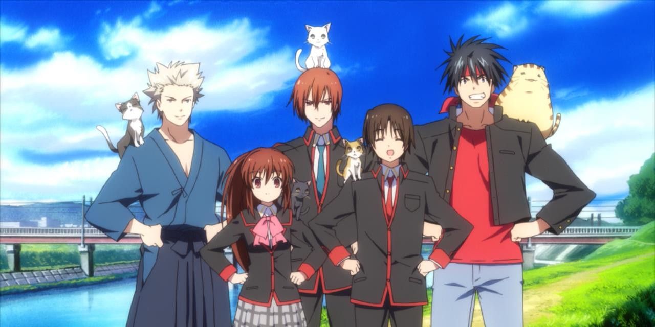 Riki Naoe and the members of the Little Busters baseball team (Little Busters!)