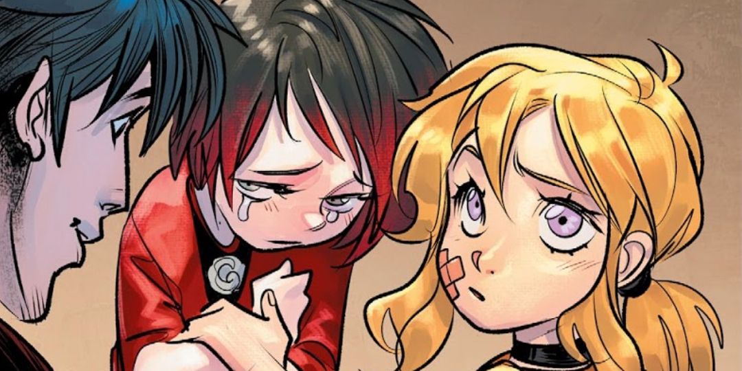 Young Ruby And Yang With Qrow In DC Comics RWBY