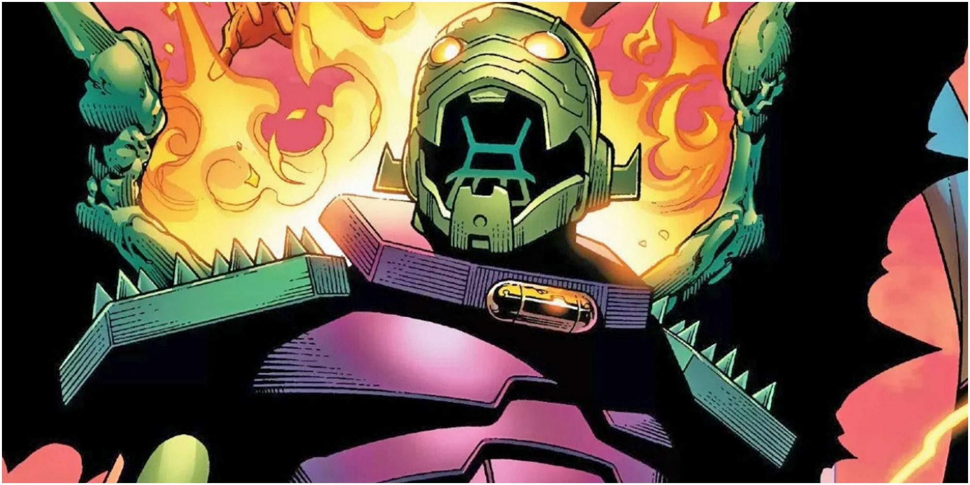 Annihilus with fire behind him