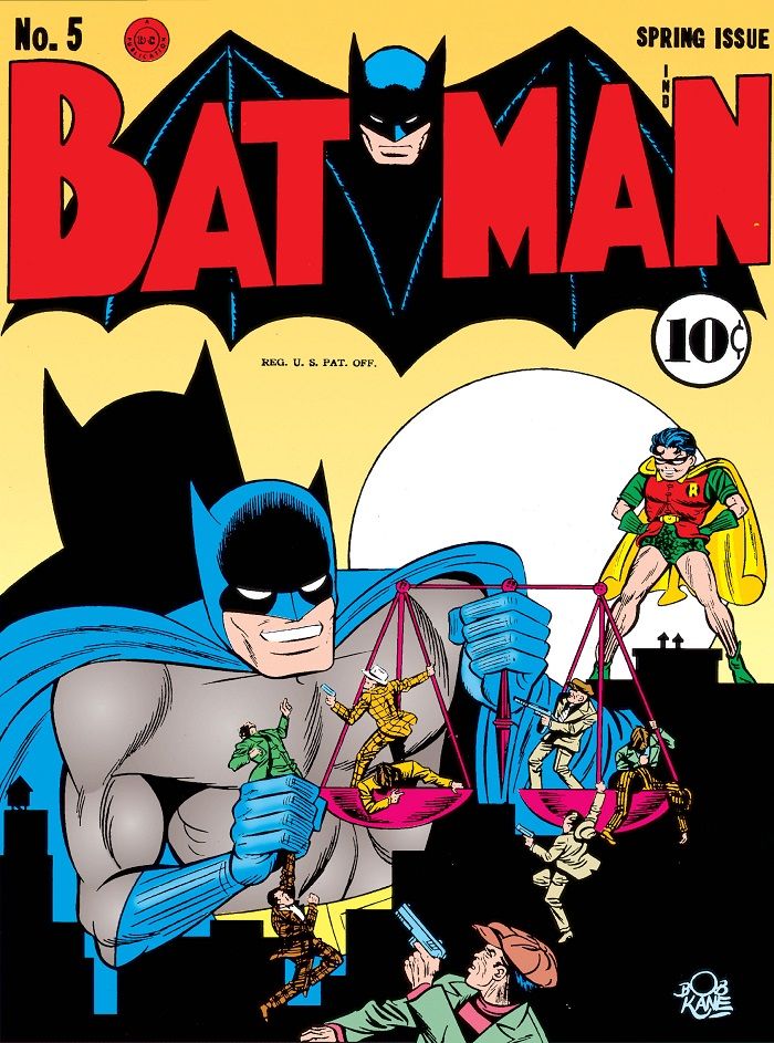 Iconic DC comic cover of Batman #5