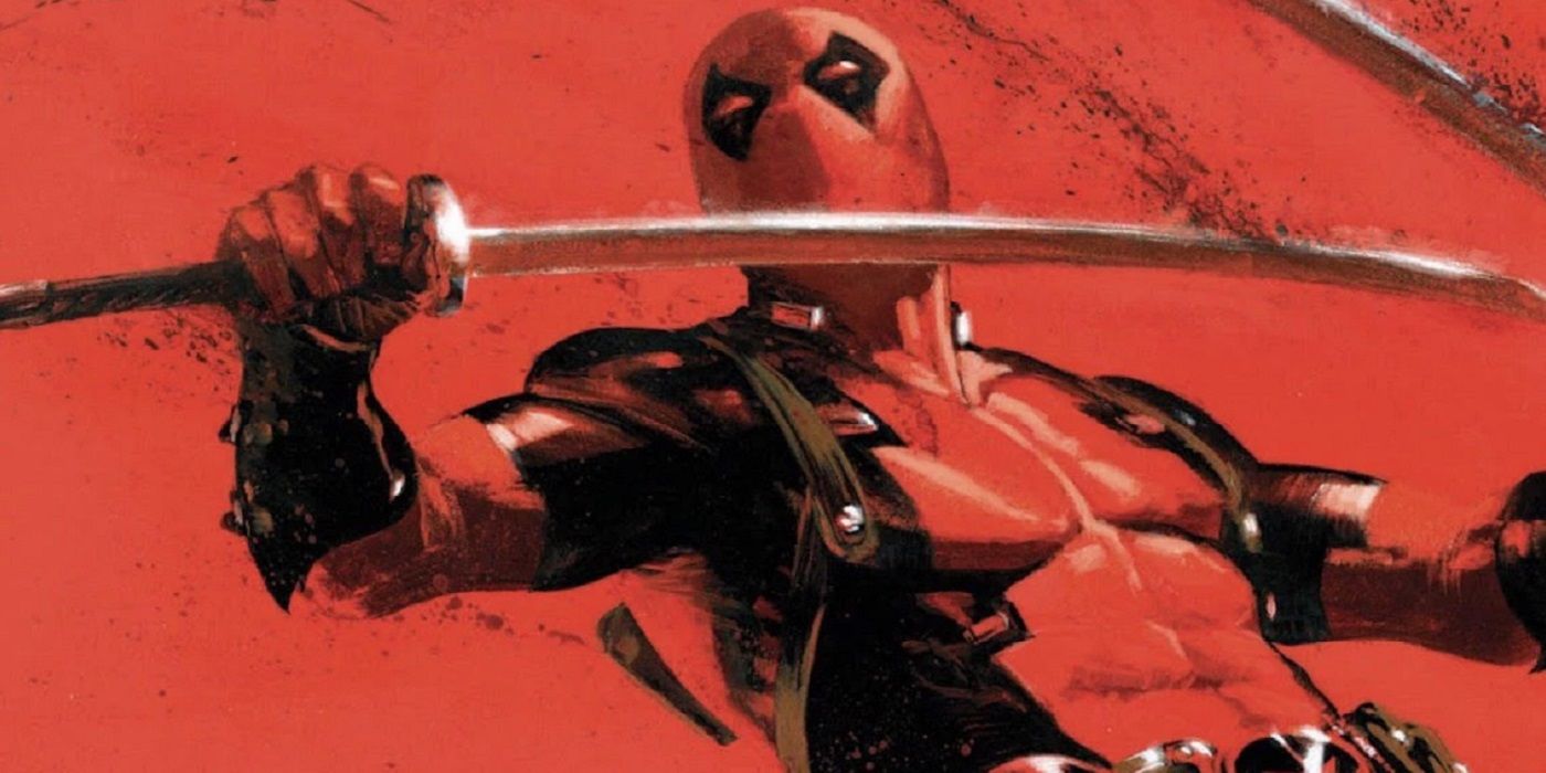 Marvel Comics' Deadpool holding his swords