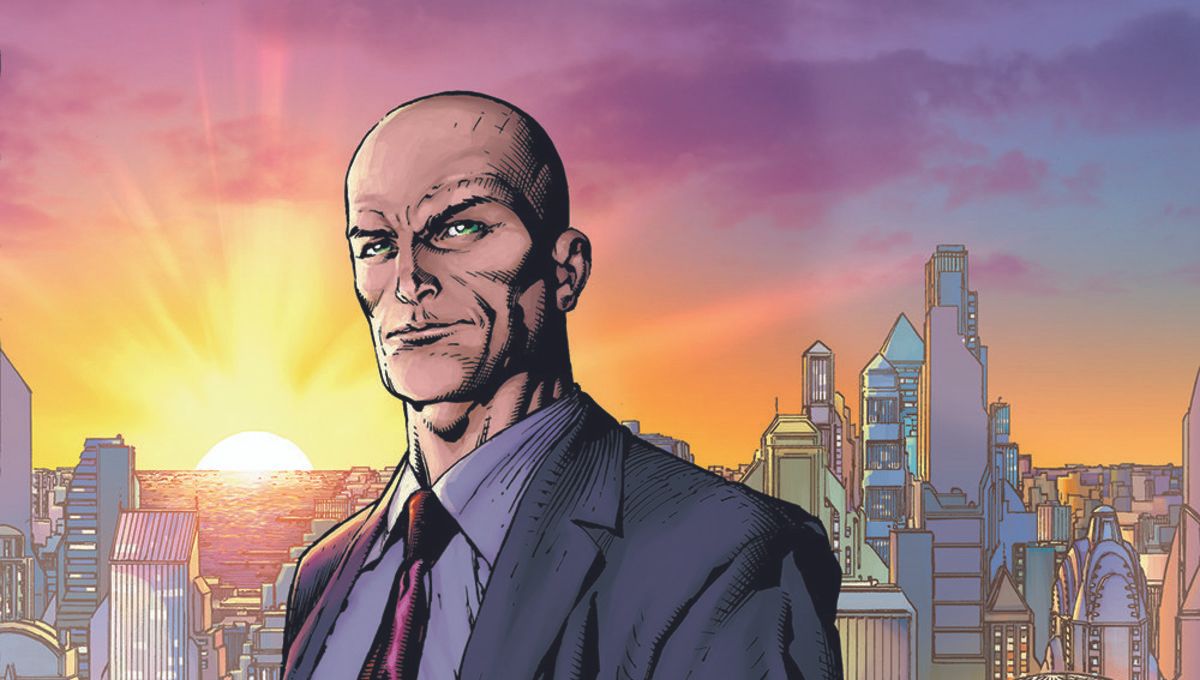 Lex Luthor As The Sun Sets Over The Metropolis Skyline 