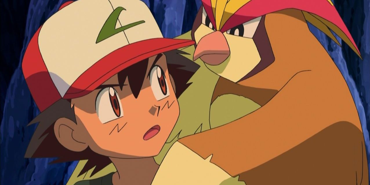 Ash leaves Pidgeot behind after returning to Pallet Town in Pokemon