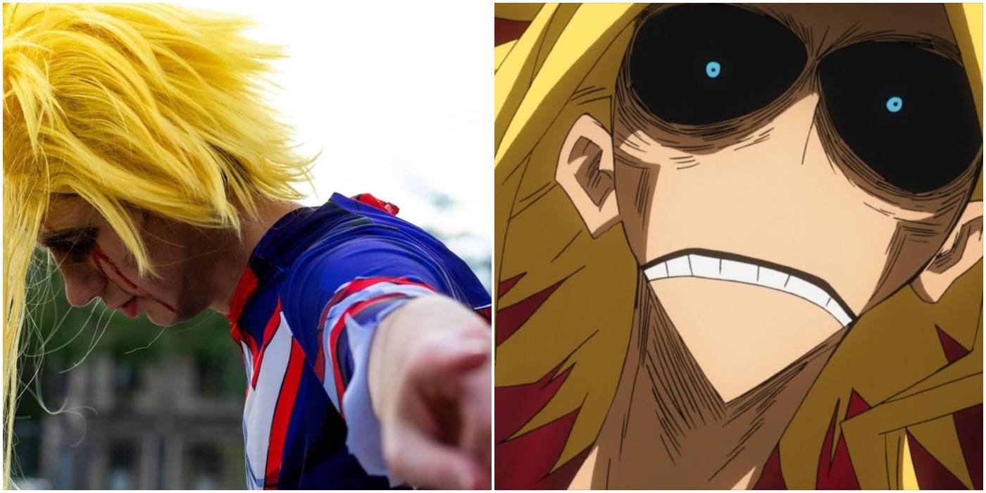 All might and small might cosplayer