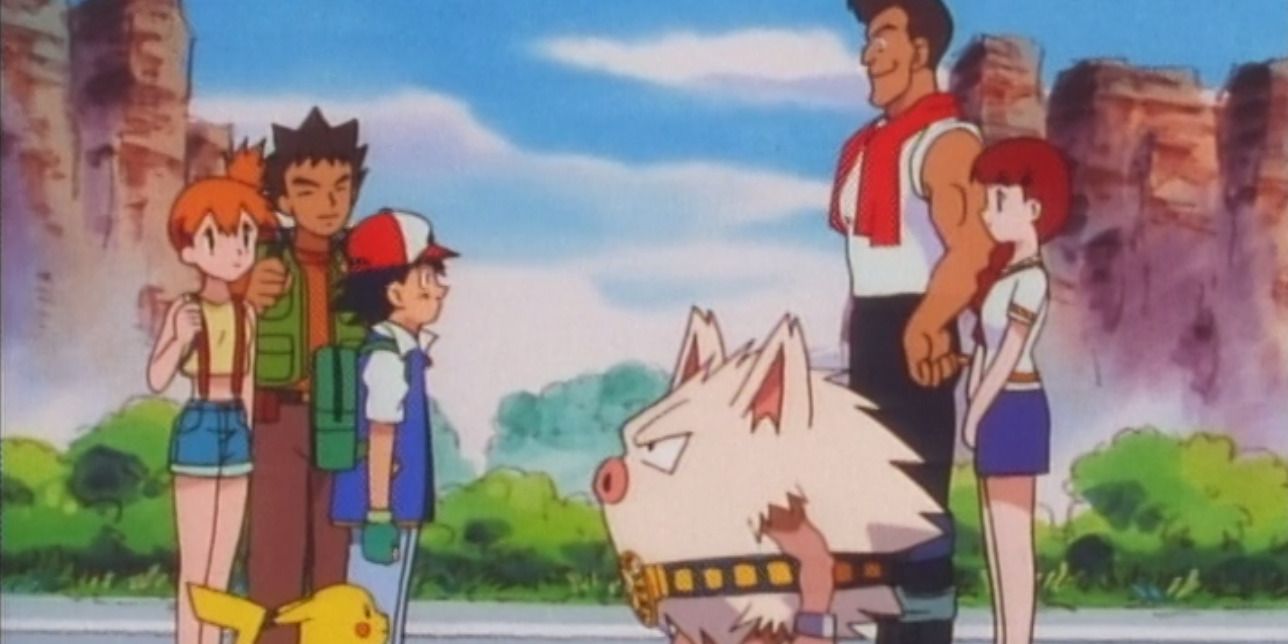 Primeape says goodbye to Ash and stay to trains in Pokemon